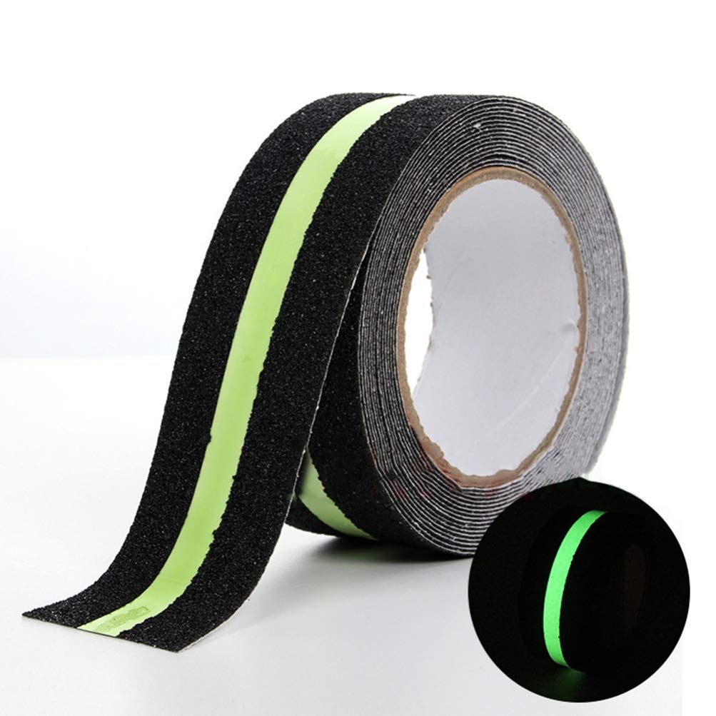 Anti Slip Traction Tape High Grip Adhesive Sticky Backed Safety Flooring Glow in Dark Stripe for Stairs Tread Step — image 2