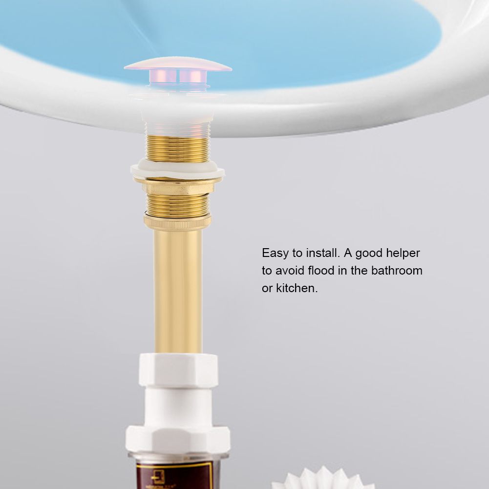 G1 1/4" Brass Bathroom Basin Sink Pop Up Drain Assembly NOn Overflow (Titanium Chrome Plating) โ image 6