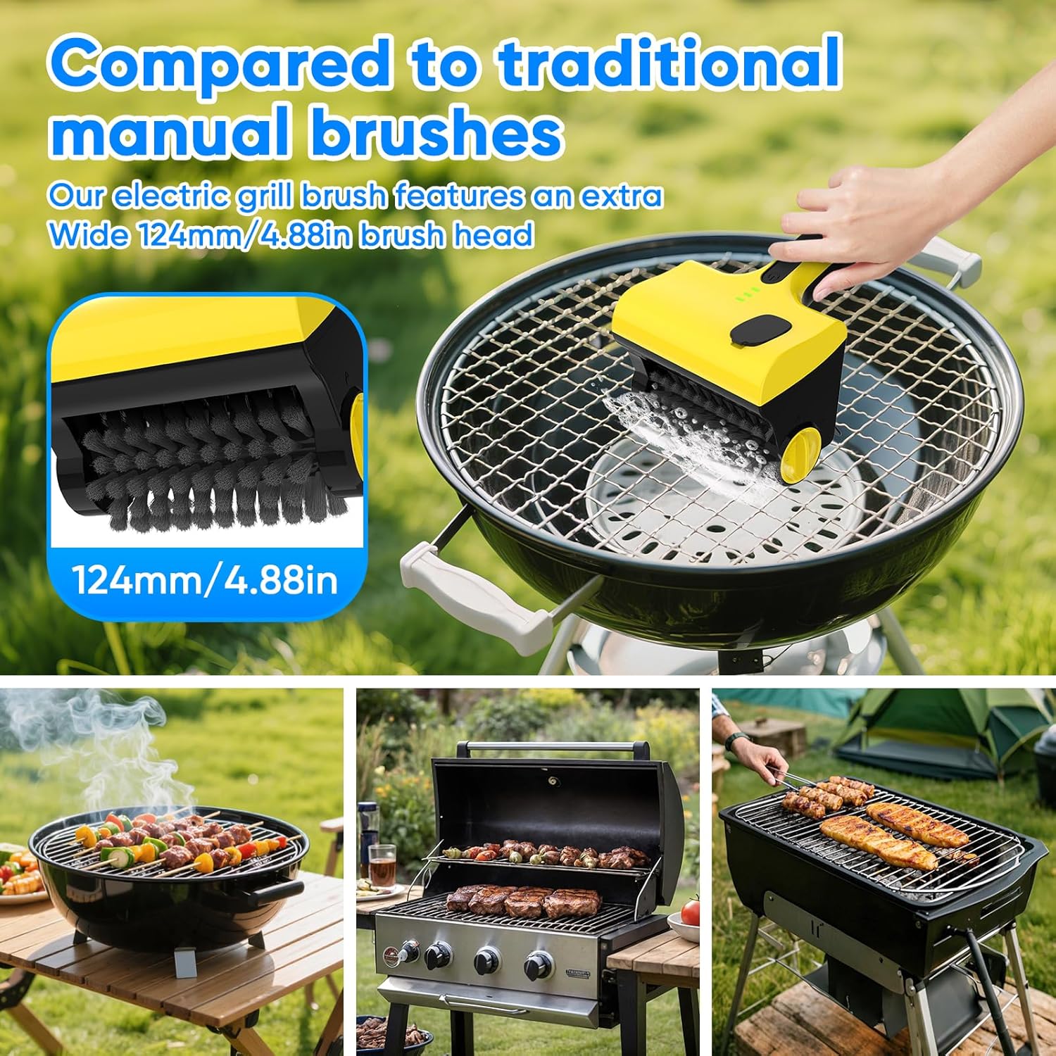 Cordless Electric Grill Cleaner for Outdoor Grill — image 4