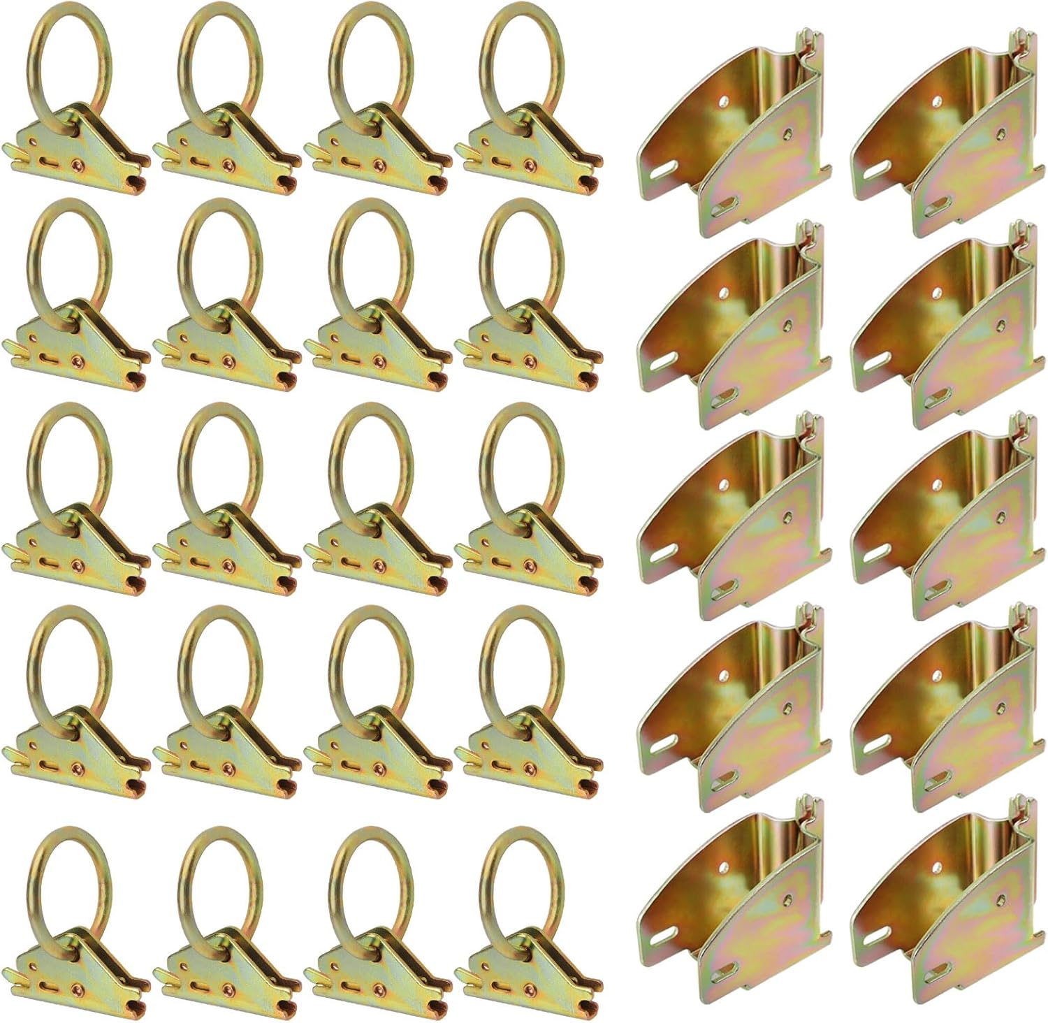 E-Track Wood Beam End Socket Accessories(10pcs) and E-Track O Ring Tie-Down Anchors(20pcs)