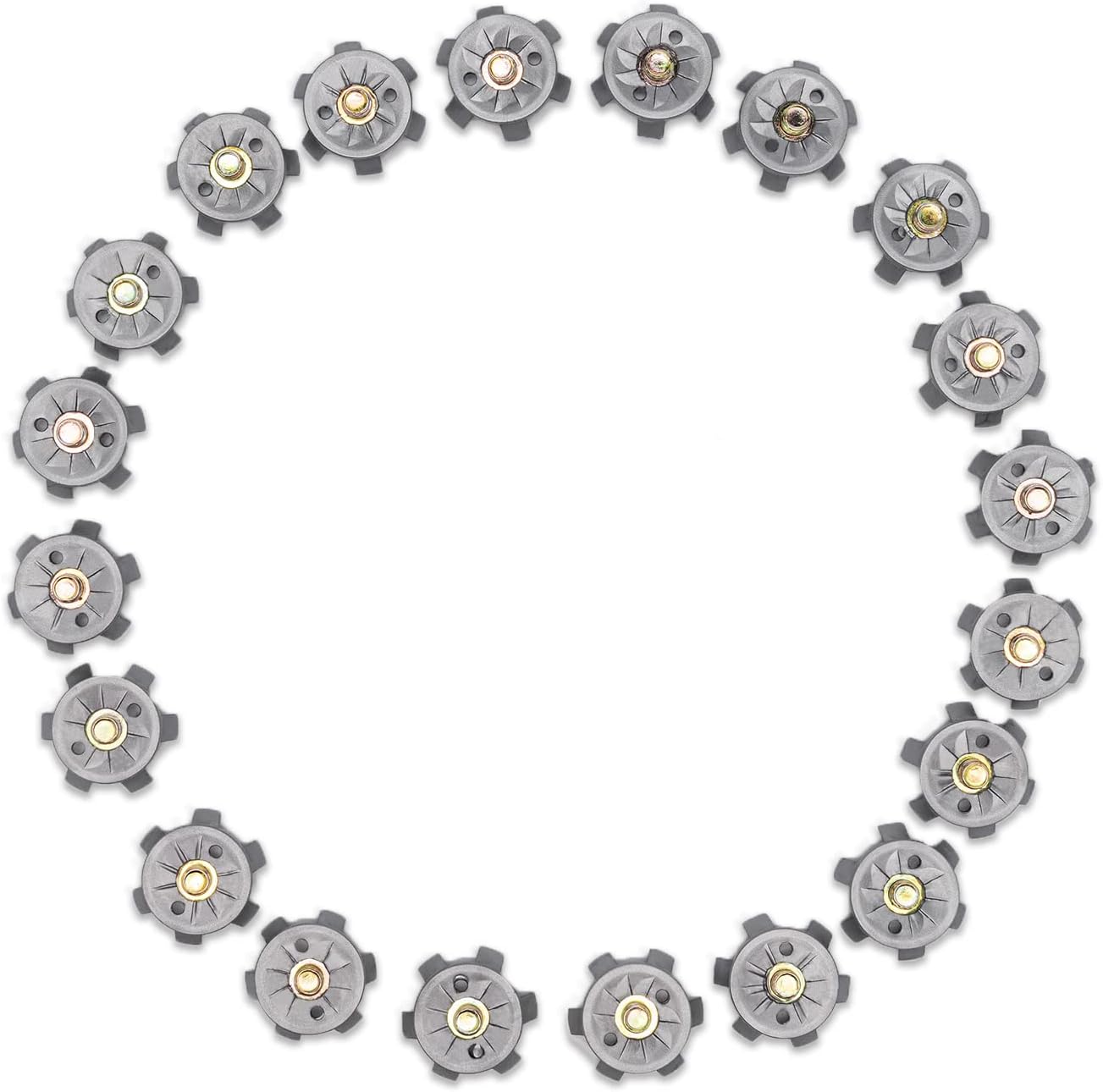 Golf Shoe Spikes Cleat Metal Thread Screw 6mm Dia, 20 Count & 1 Wrench โ image 5