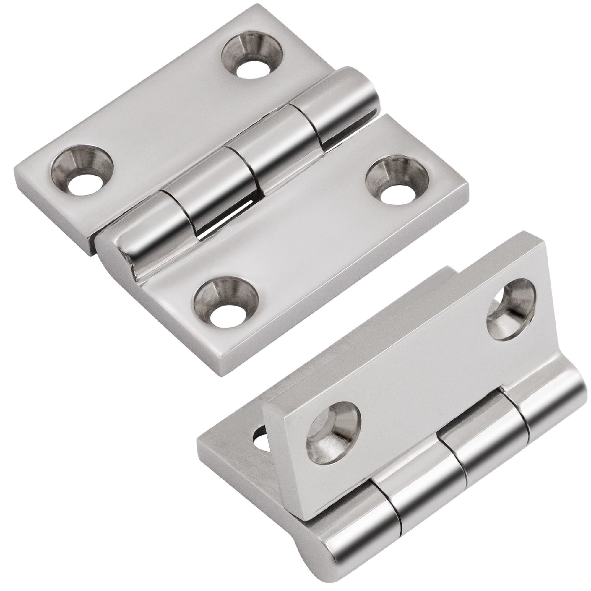 316 Stainless Steel Hinges Marine Grade 2" x 2" Heavy Duty Boat Hatch Hinge (50 mm X 50 mm) 4 Pack Casting Cabinet Door Hinge with Screws — image 2