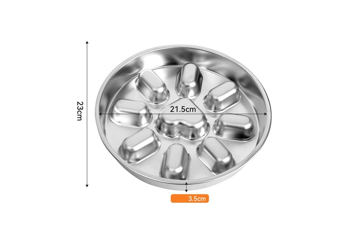Slow Feeder Dog Bowl Stainless Steel Non Slip Puzzle Maze Bowl Slow Down Eating — image 4