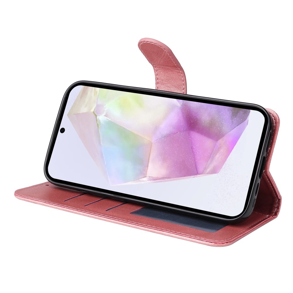 Compatible with Samsung A56 5G Compatible PU Leather Wallet Case Pink — image 4