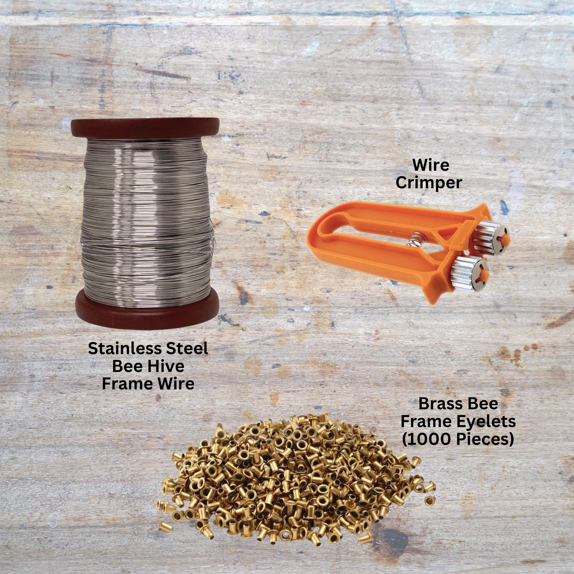 Beekeeping Kit - Wiring Board + 500g Wire + Crimper + 1000 Bee Frame Eyelets โ image 4
