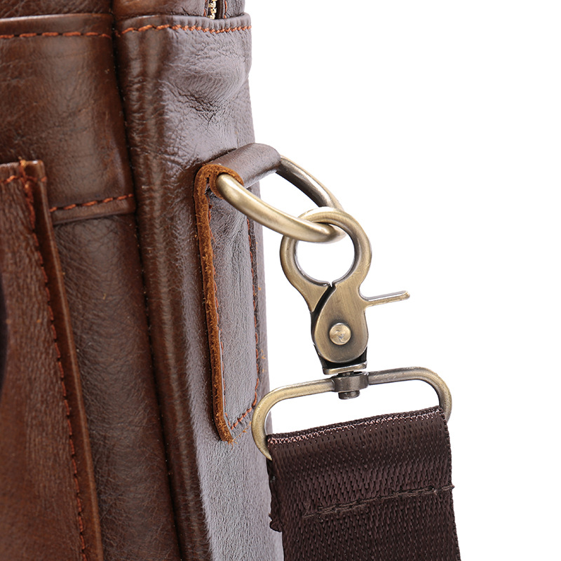Brown Men's Genuine Leather Shoulder Bag - Vintage Business Briefcase โ image 3
