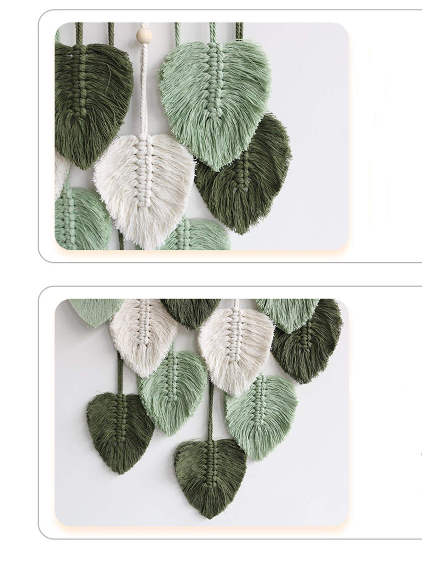 1PC Spring Woven Leaf Design Wall Hanging – Boho Home Decor, Room Decor, Wall Art, Birthday Graduation Gift — image 4