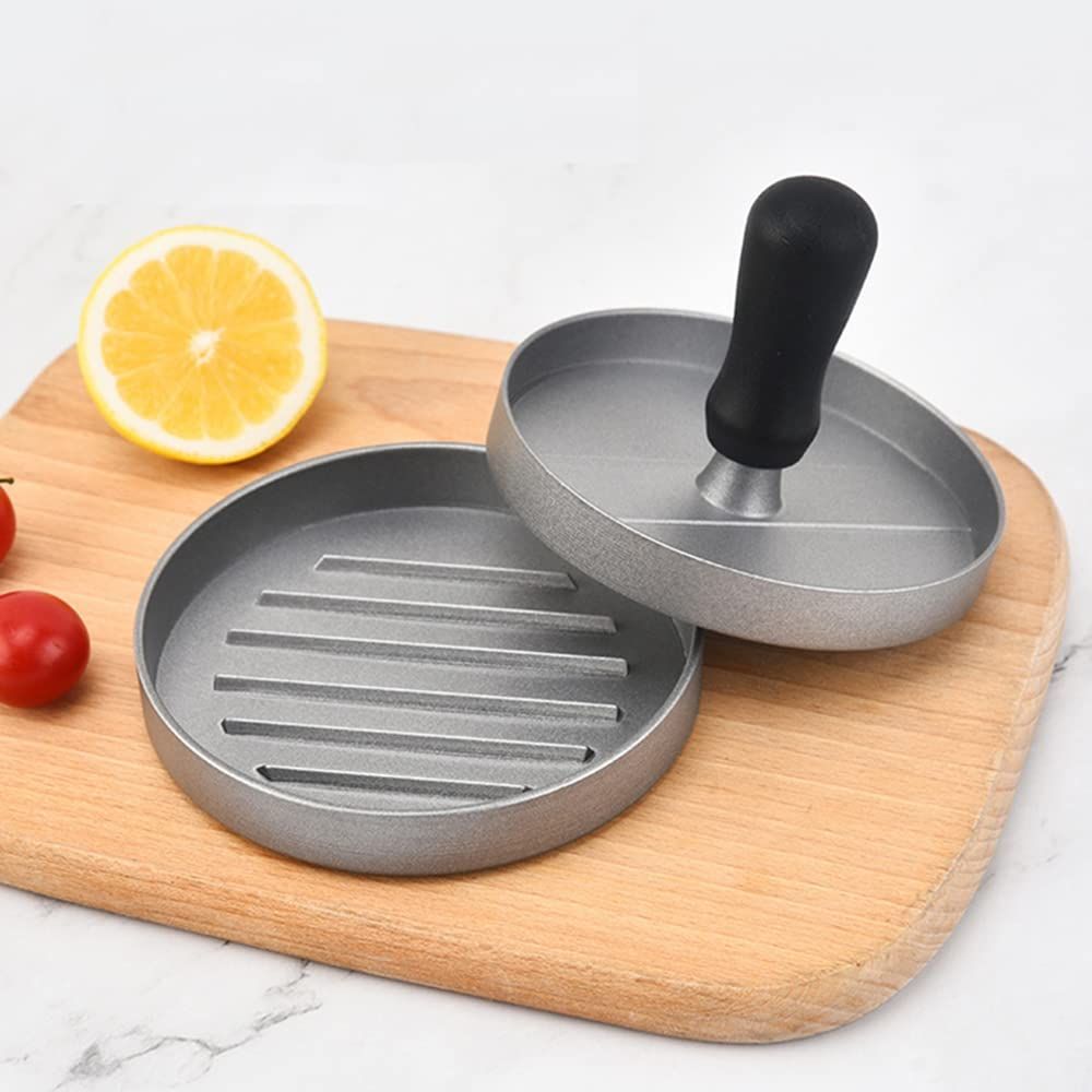 Burger Press Hamburger Press Patty Maker with 100 Patty Papers Aluminum Hamburger Mold Non-Stick, BBQ Grill Accessories Kitchen โ image 3