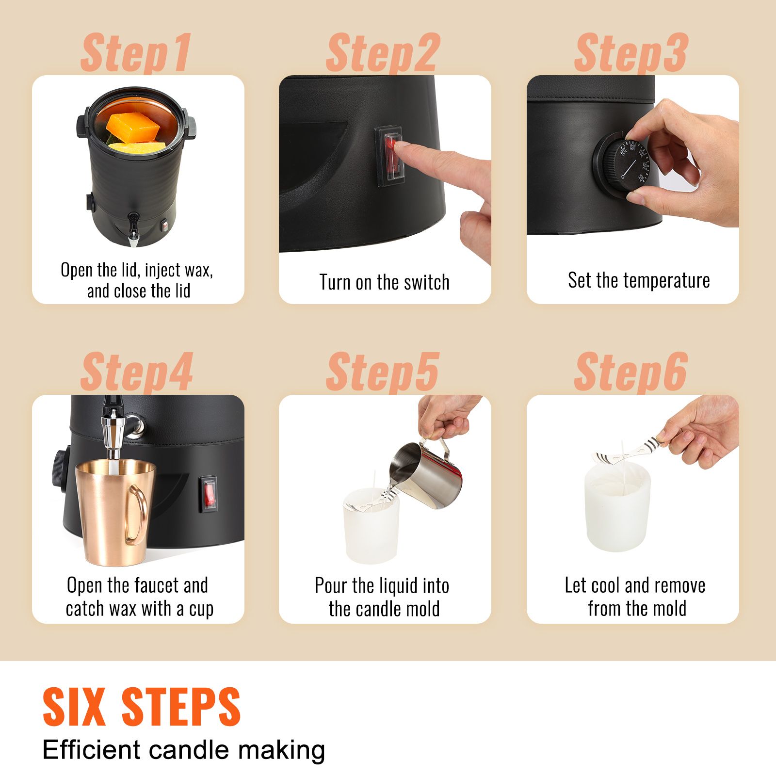 Wax Melter for Candle Making 10Liter Electric Pot Commercial or Home Use — image 6