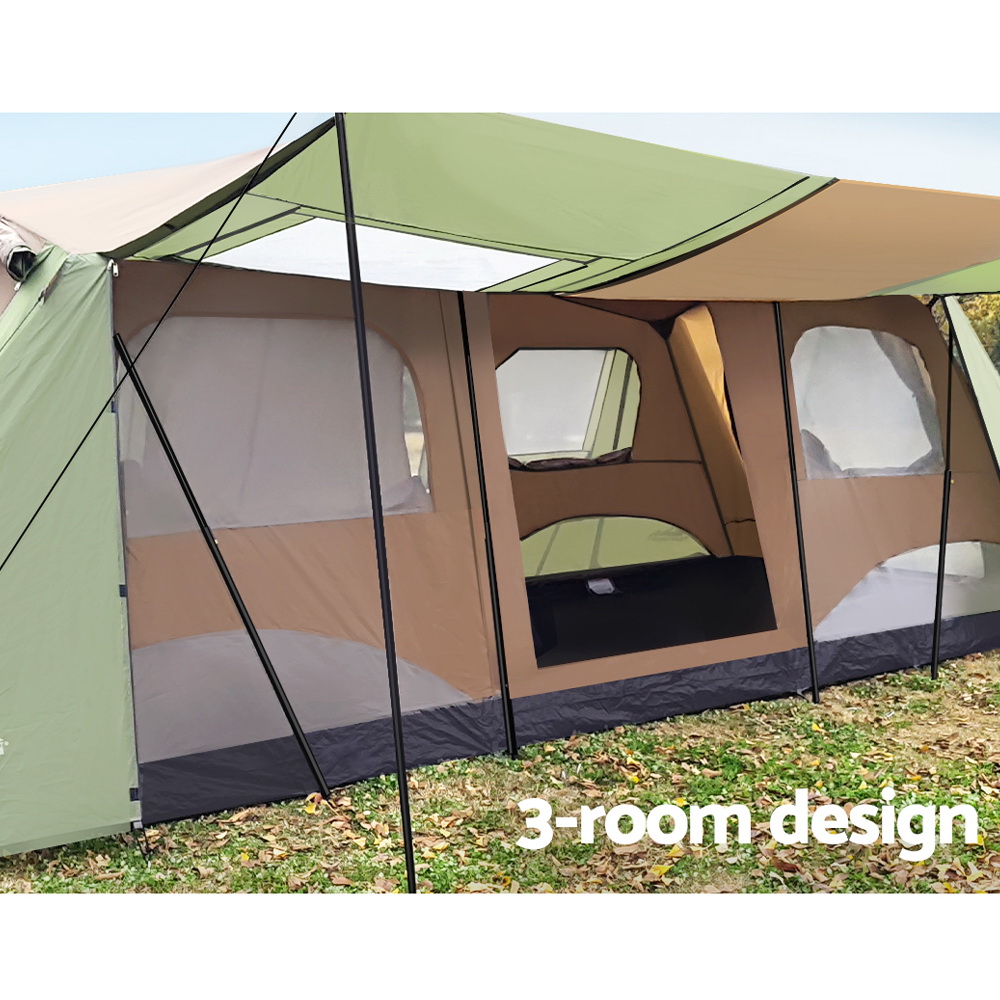 Weisshorn Instant Up Camping Tent 10 Person Outdoor Family Hiking Tents 3 Rooms — image 5