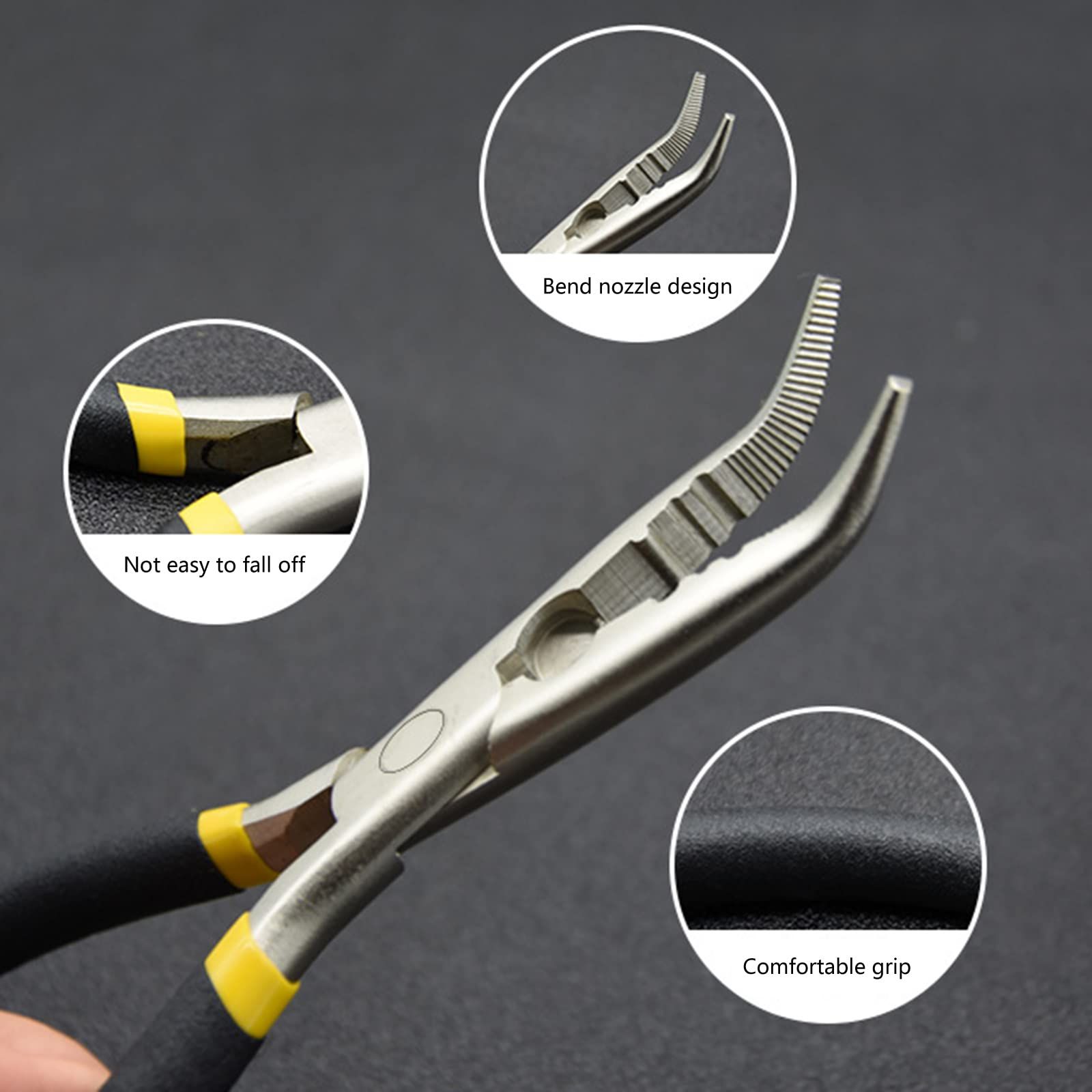 Multi-Purpose Stainless Steel Pliers -Hook Removal Line Cutting Pliers For Fishing Crafts With Bent Or Straight Nose Fishing