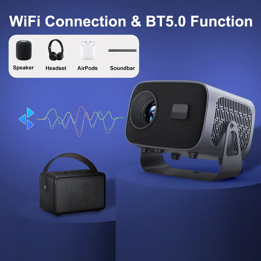 5G 4K Smart Projector Black with WiFi, Bluetooth, HDMI, USB for Home Theater โ image 6