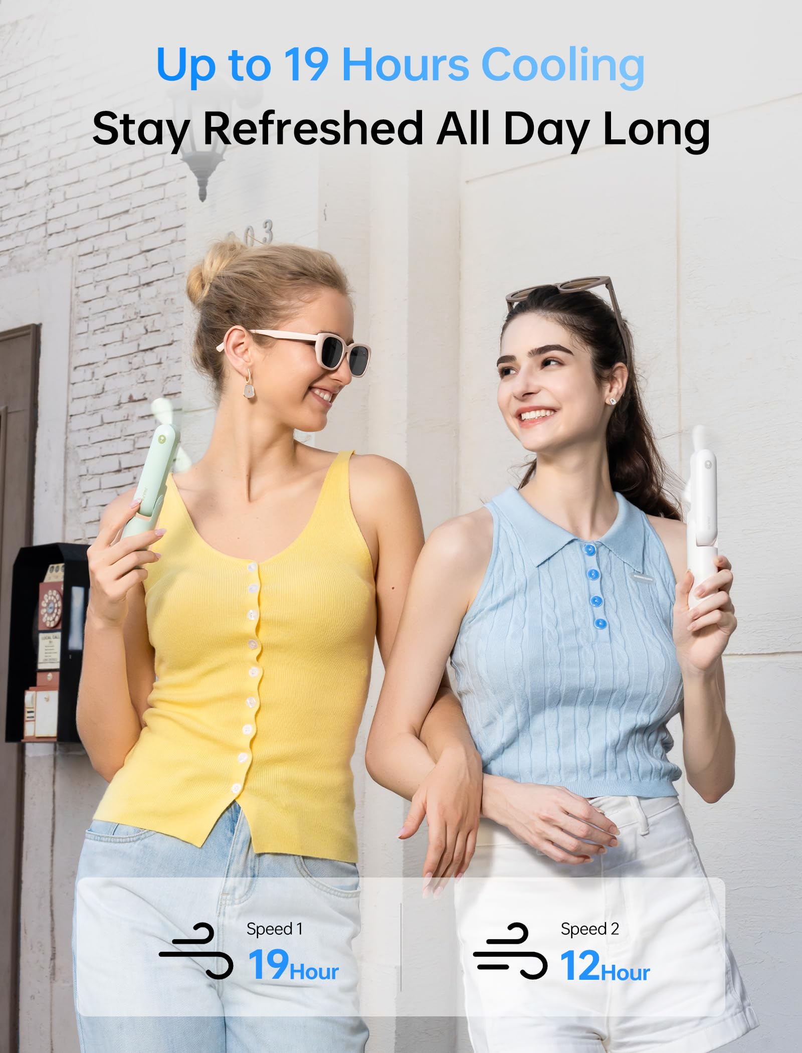 Handheld Mini Fan (White), 3-in-1 USB Rechargeable Portable Fan with Power Bank & Flashlight, Pocket Design for Travel & Summer โ image 3