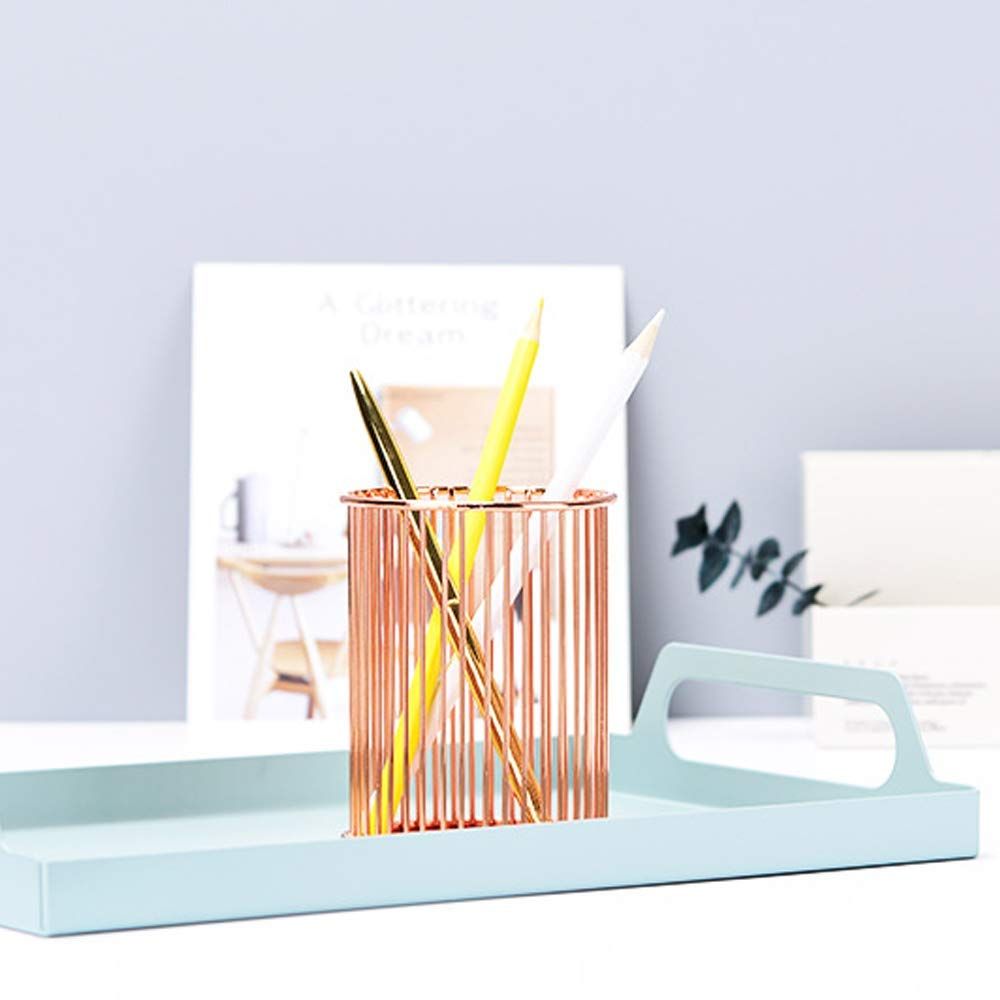 Pen Holder, Wire Metal Pencil Holder, Decorative Desk Storage Organizer Container for Stationery and Desk Accessories โ image 4
