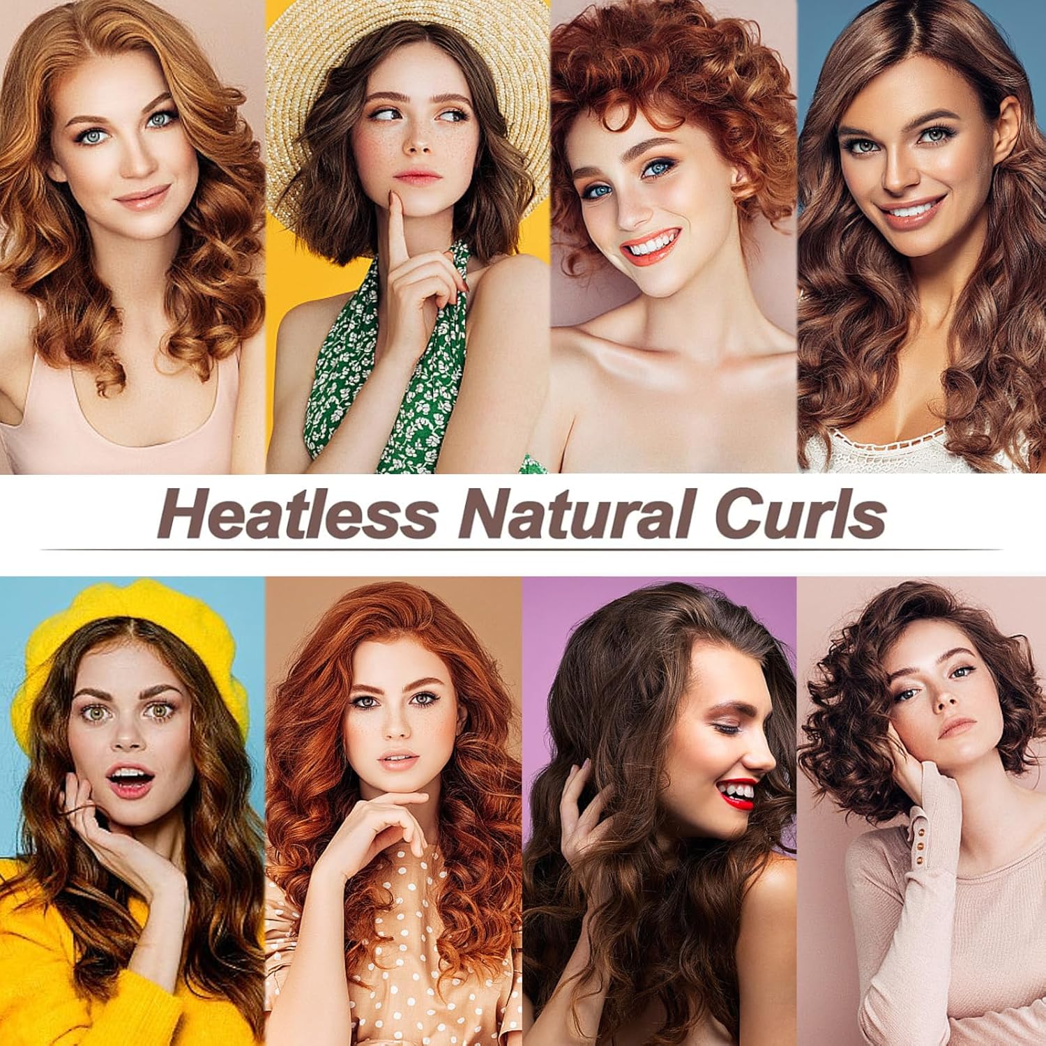 Heatless Hair Curler Set, 3 Pcs Hair Curlers No Heat, Heatless Overnight Blowout Rods with Hook for Hair Styling Tools Women Long Hair Rollers(Kahki) — image 6