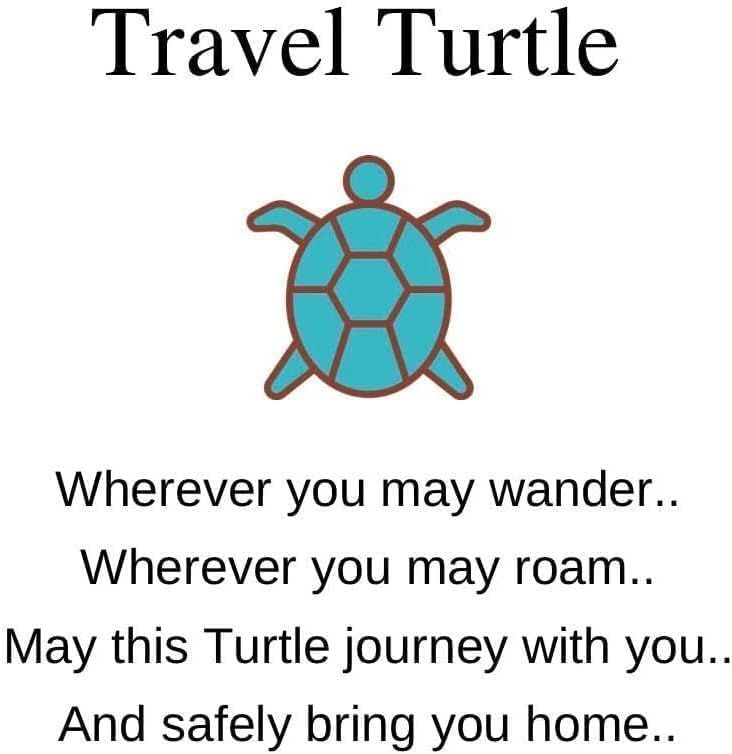 Travel Turtle Keychain Wherever You May Wander Good Luck Charm Gifts for Family Friends adaptable, self-pace, protection โ image 3