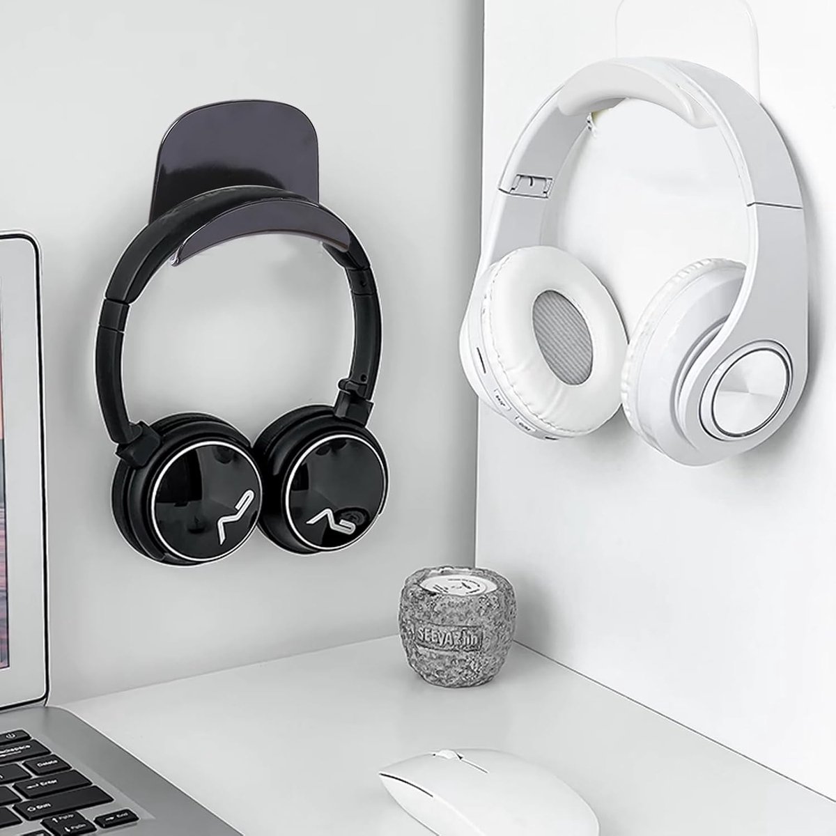 Headset Holder - 2-Piece Headphone Hook - Headset Stand - Universal Headphone Hook - Gaming Headset Stand - Headphone Hook Wall Mount - For Most Gaming — image 3