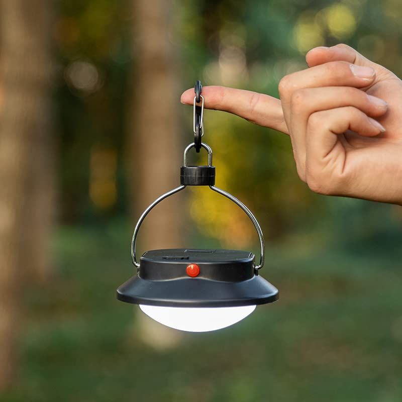 LED Tent Light - 3 Brightness Levels, Battery Powered, Foldable Hook with Carabiner, Great for Outdoor Camping, Canopy, Outages — image 5