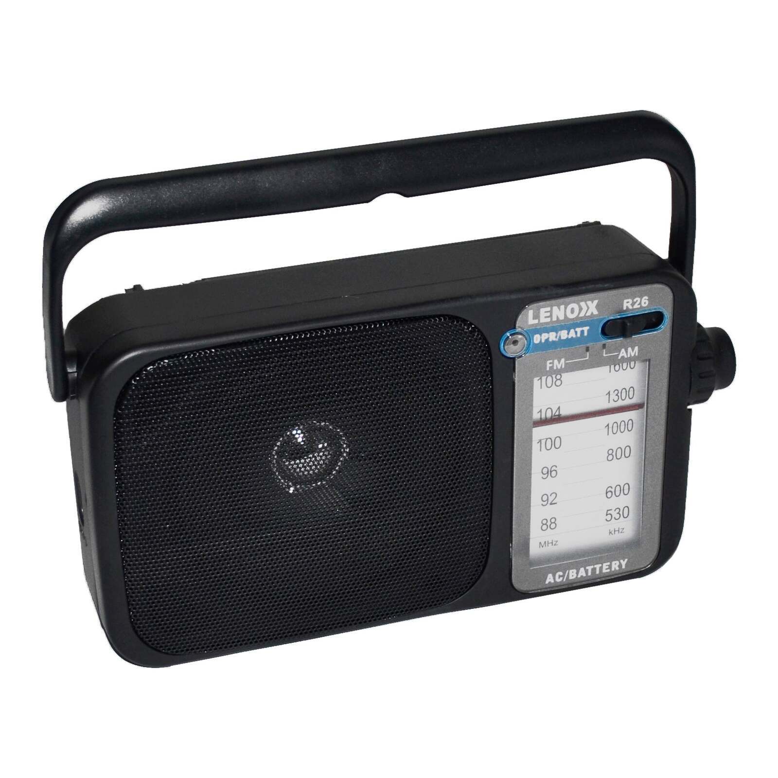 AM/FM Mantle Radio (Black) Battery Operated, w/ Bandwidth 540-1600 — image 2