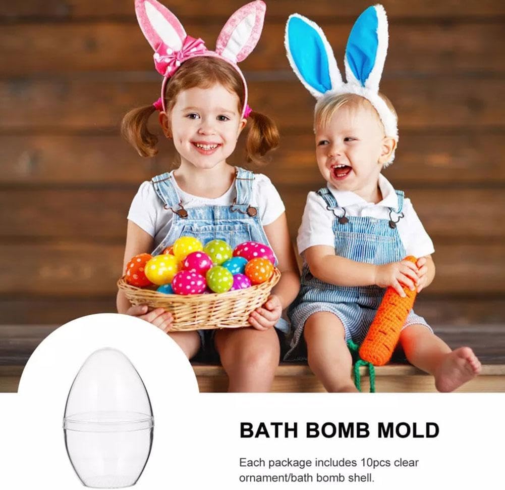 Giant Transparent Easter Eggs - DIY Blank Easter Egg, Clear Easter Eggs Empty Plastic Surprise Eggs Fillable for Easter Basket Stuffers Party Decoration — image 5