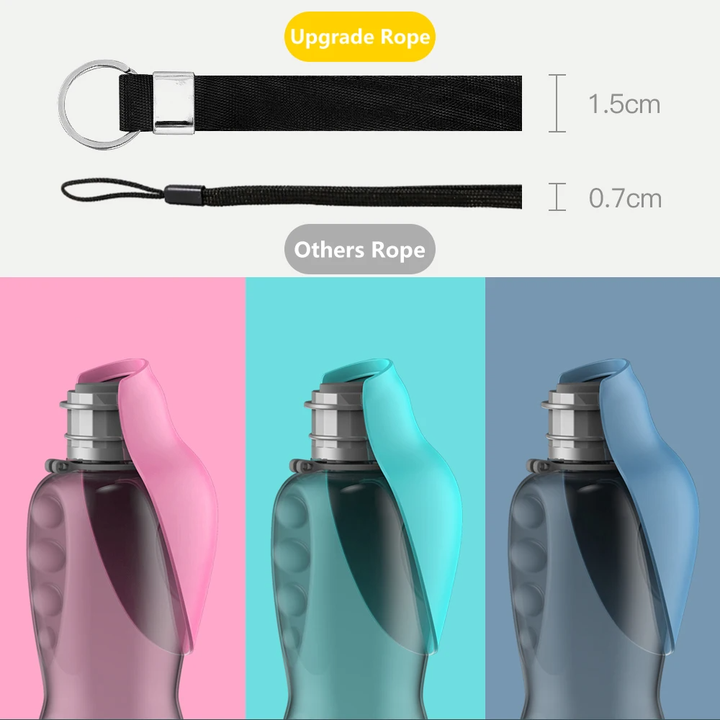 Pink And Grey Portable Foldable Pet Water Bottle with 800ml Capacity - Leakproof Travel Hydration Dispenser for Dogs and Cats โ image 6