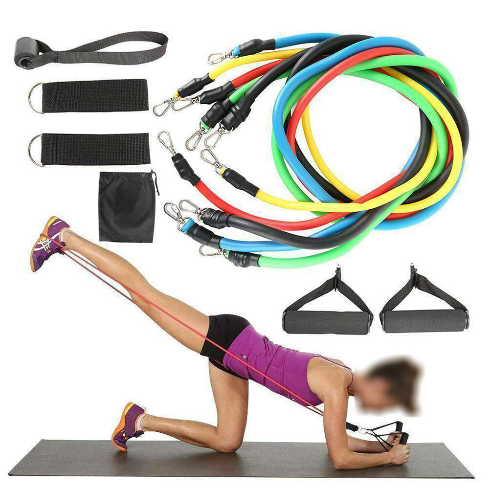 11Pcs/Set Pull Rope Belt Elastic Home Gym Fitness Exercise Resistance Band β image 2