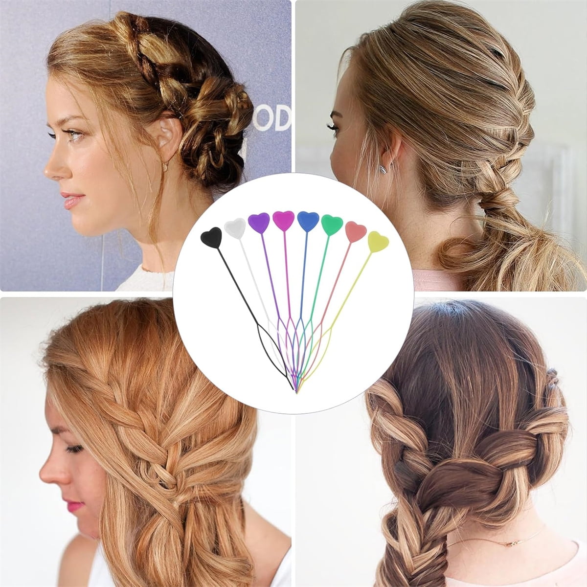 20Pcs Quick Beader for Loading,Quick Hair Beader Tool,Plastic Ponytail Maker,Elastic Hair Braiding Set,Automatic Threader Braid Loop for Women Plait Styling — image 4