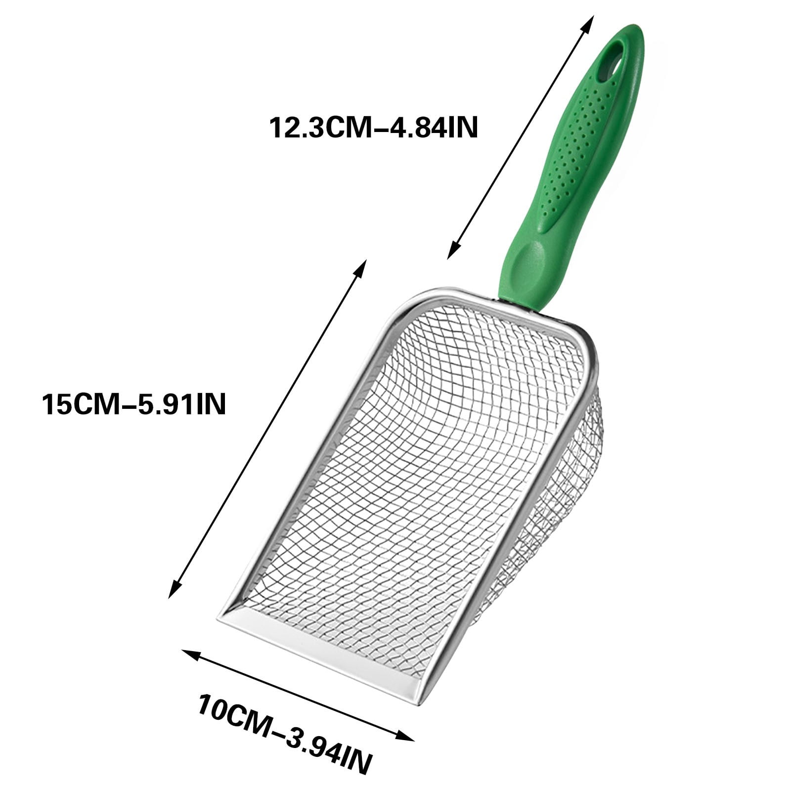 Beach Mesh Shovel for Shell Collecting, Kids Filter Sand Scooper for Picking Up Shells, Shark Tooth Sifter Dipper for Boys and Girls Green โ image 2