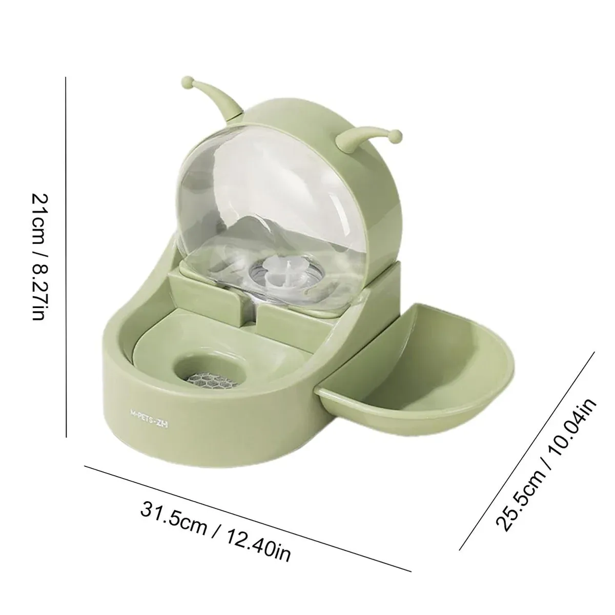 2.2L Large Capacity Pet Water Fountain with Food Bowl Auto Circulation Filtered — image 3