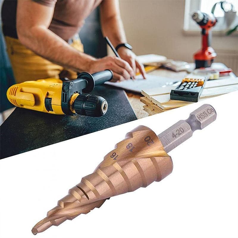 Hss M35 Cobalt Steel Step Cone Drill Bit Hole Saw Cutter 4-12/20/32Mm 5-21/27Mm - M35 Co 4-12mm — image 4