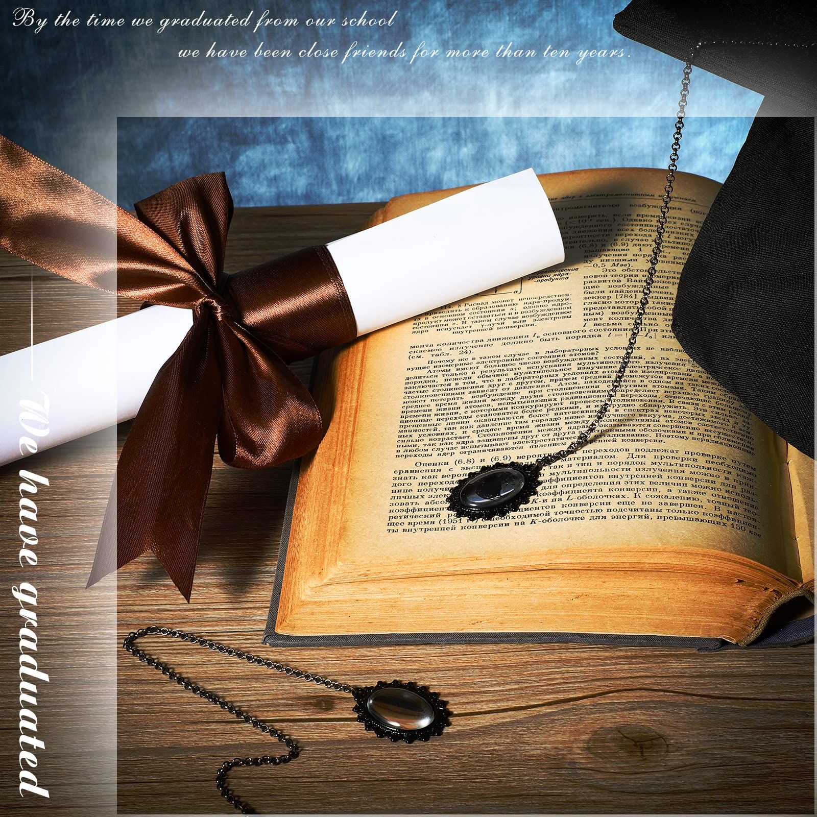 4 Pieces Graduation Cap Tassel Memorial Photo Charm Graduation Gift DIY in Memory Charms Gift for Graduate Memorial Photo — image 3