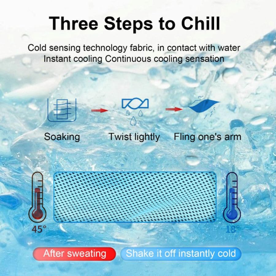 Instant Cooling Towel – Quick-Dry Sport Towel with EVA Storage Case & Carabiner Clip, Ideal for Gym, Outdoor, Travel Swimming(Orange) — image 3