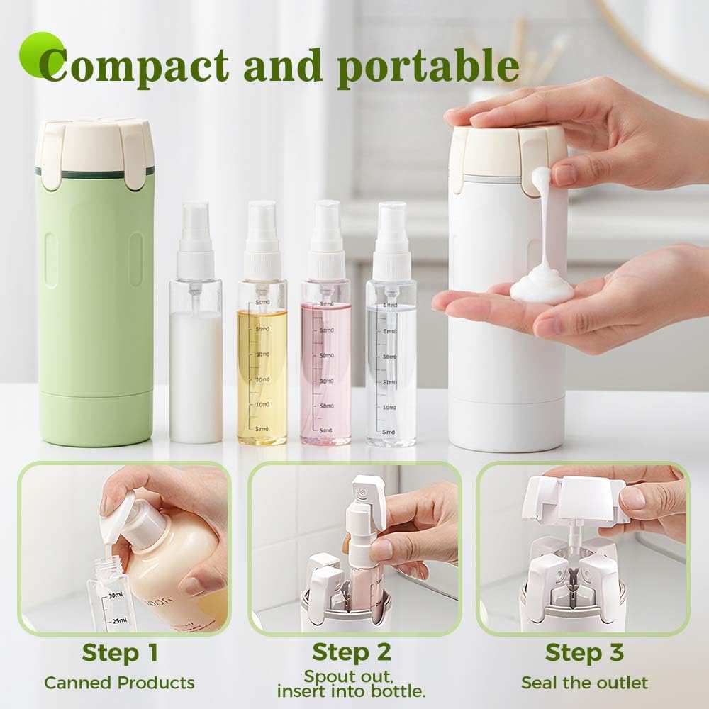 4 in 1 Travel Perfume Bottle Refillable, 4 Pack 30ML Travel Bottles for Toiletries, Leak-Proof & Portable Travel Dispensers Containers for Shampoo, Lotion — image 6