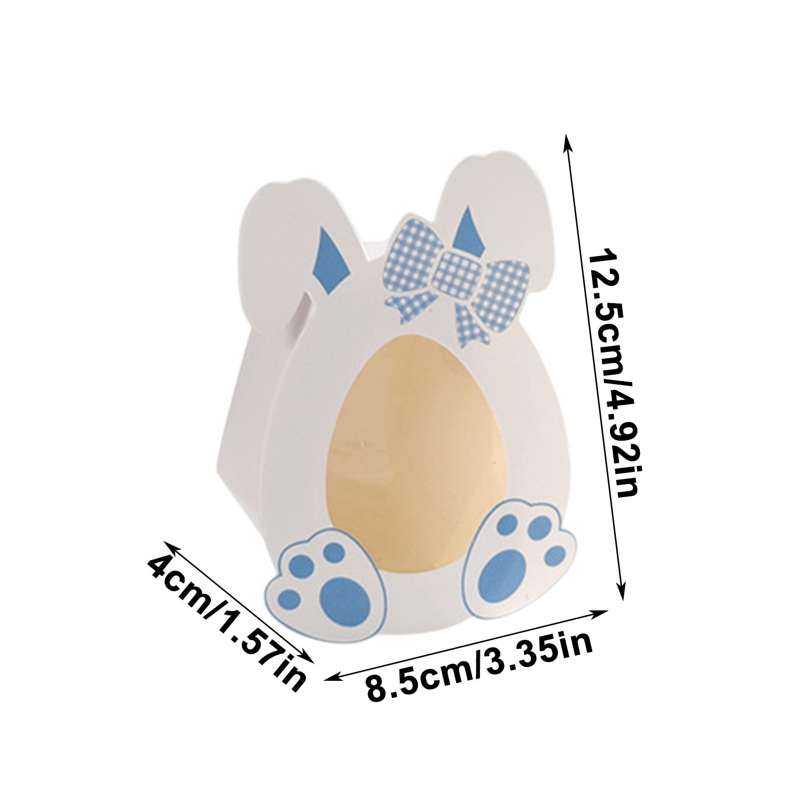 10 Pcs Easter Treat Boxes with Clear Window Cardboard Box Bunny Bags Rabbit Box Spring Holiday Paper Container for Cookie Goodie Candy Favors Blue — image 2
