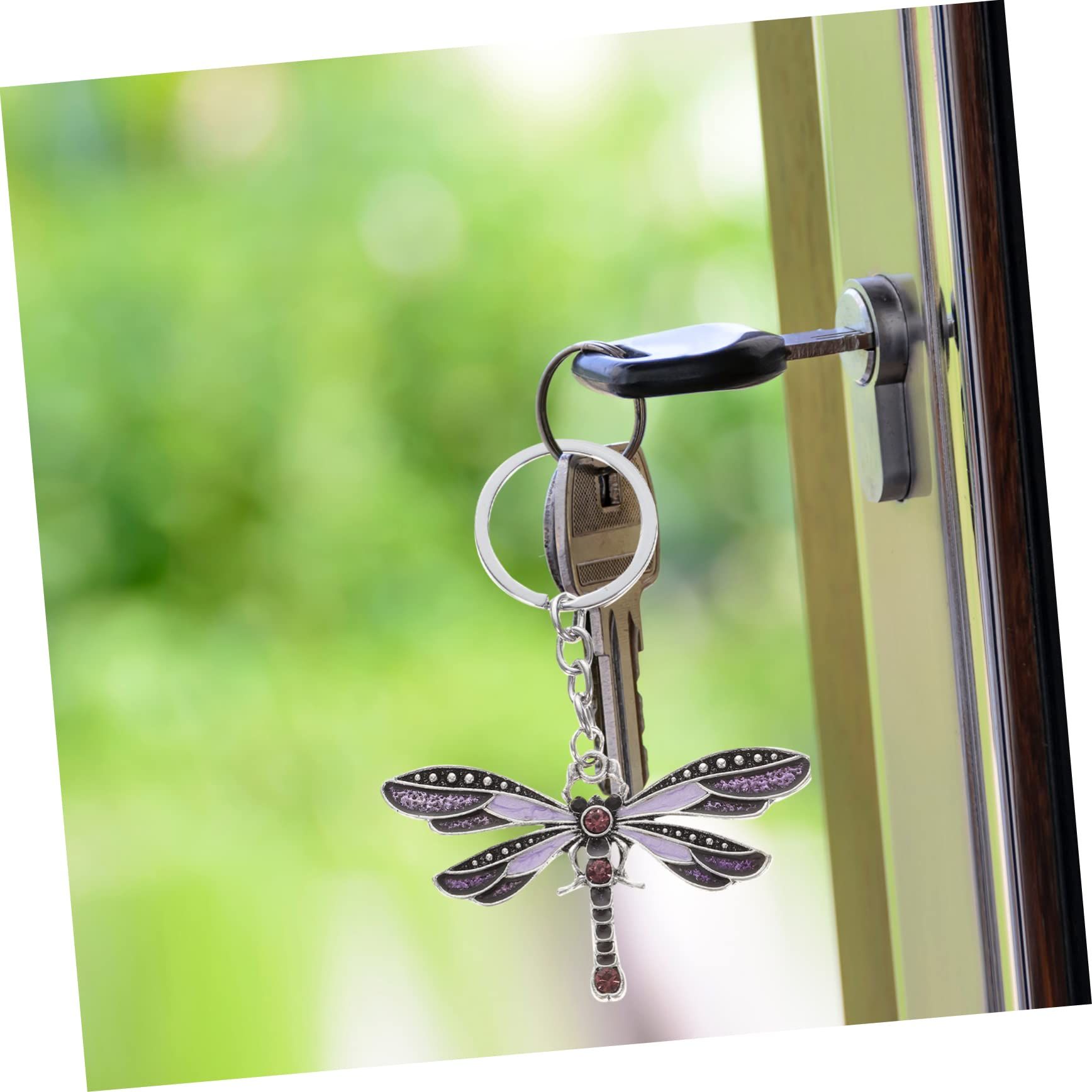 Dragonfly Keychain Enamel Dragonfly Pendant Beaded Jewelry Key Chains Men Car Keychain and keyring accessories โ image 5