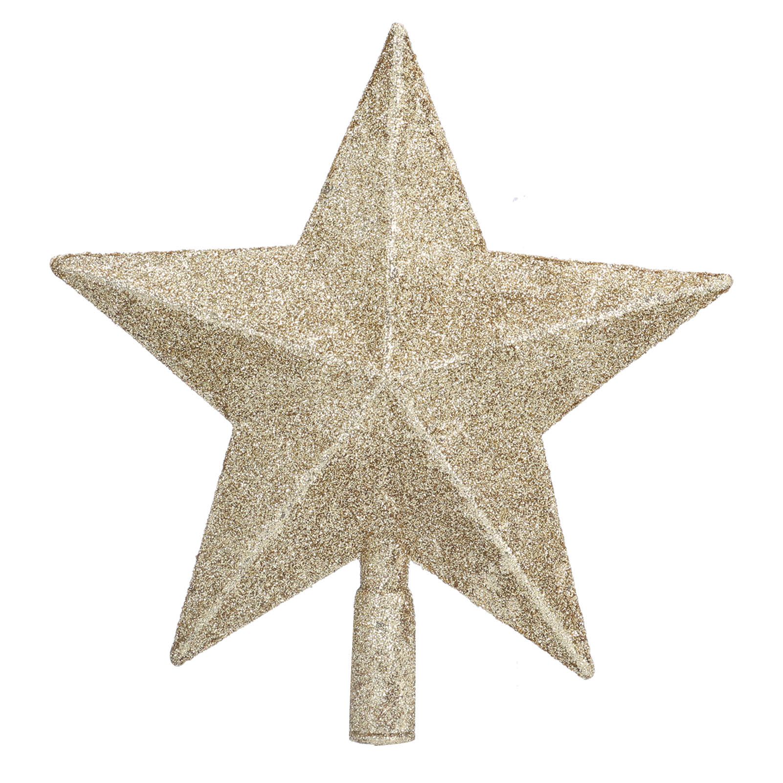 Star Tree Topper Decorated Golden Light Weight Shiny Mini Christmas Tree Topper for Home Shop