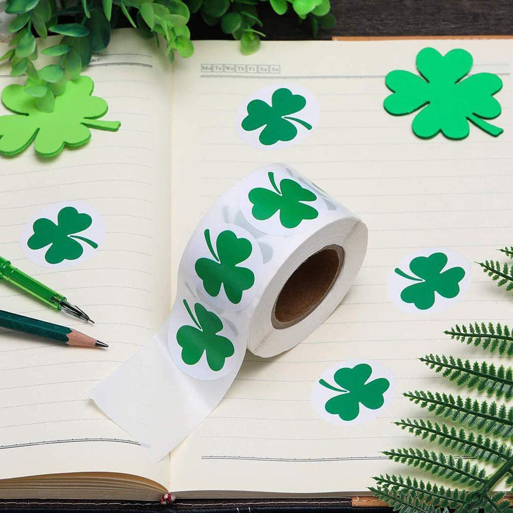 St. Patrick's Day Stickers Shamrock Roll Stickers Self Adhesive Label Craft Decoration Shamrock Labels — image 6