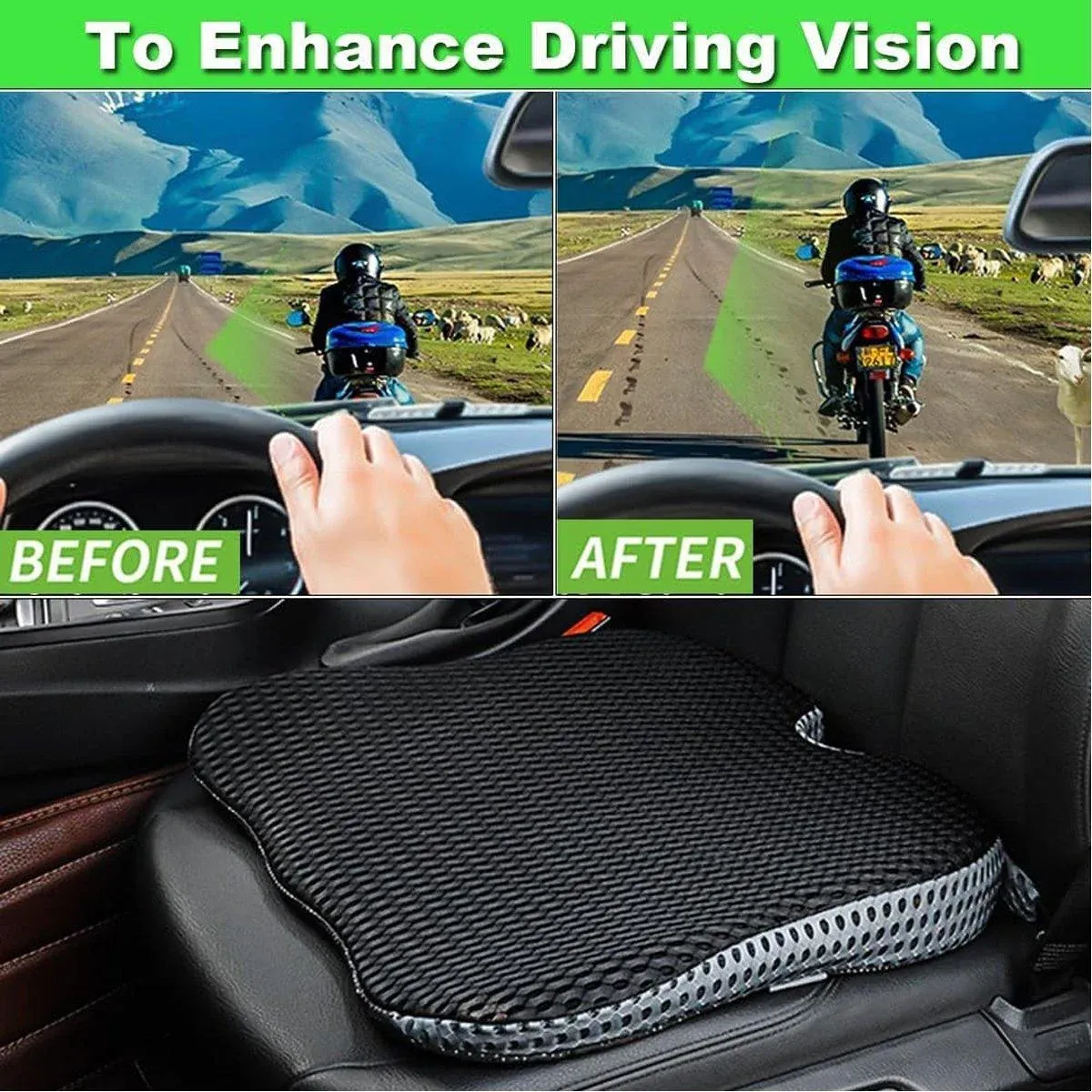 Universal Memory Foam Seat Cushion for Car Office and Home Chair Use — image 6