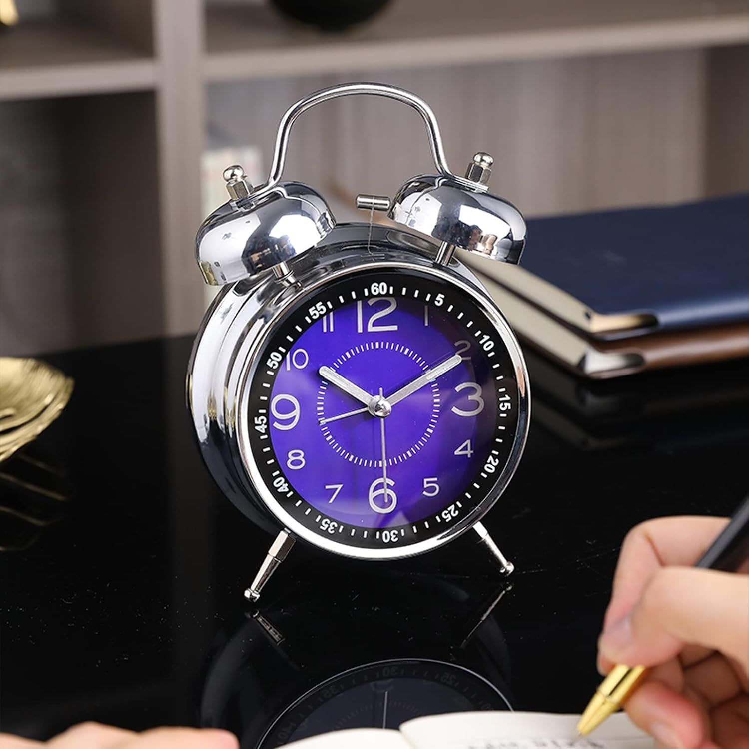 Twin Bell Alarm Clock with Backlight, 4 Inch — image 5