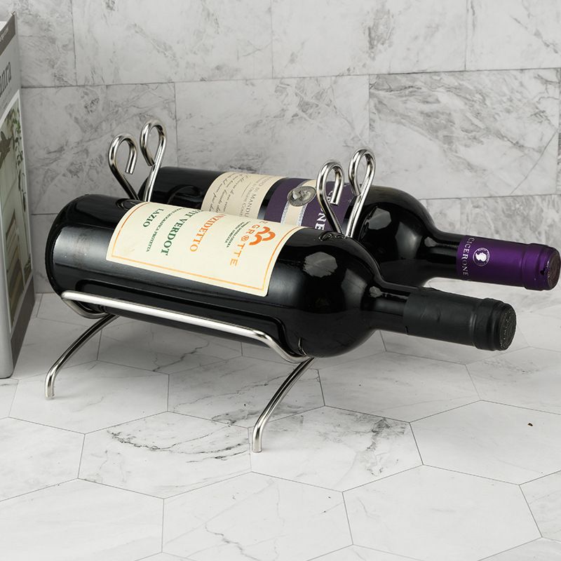 Wine Rack 2 Stainless Steel Wine Bottle Racks, Red Wine Shelf, Red Wine Display Shelf, Waterproof and Rust Proof — image 3