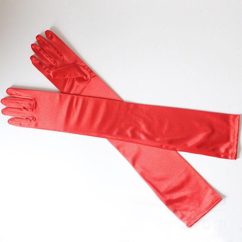 Elegant Long Satin Evening Gloves Formal Dress Accessory for Opera Prom Party Women - Champagne — image 6