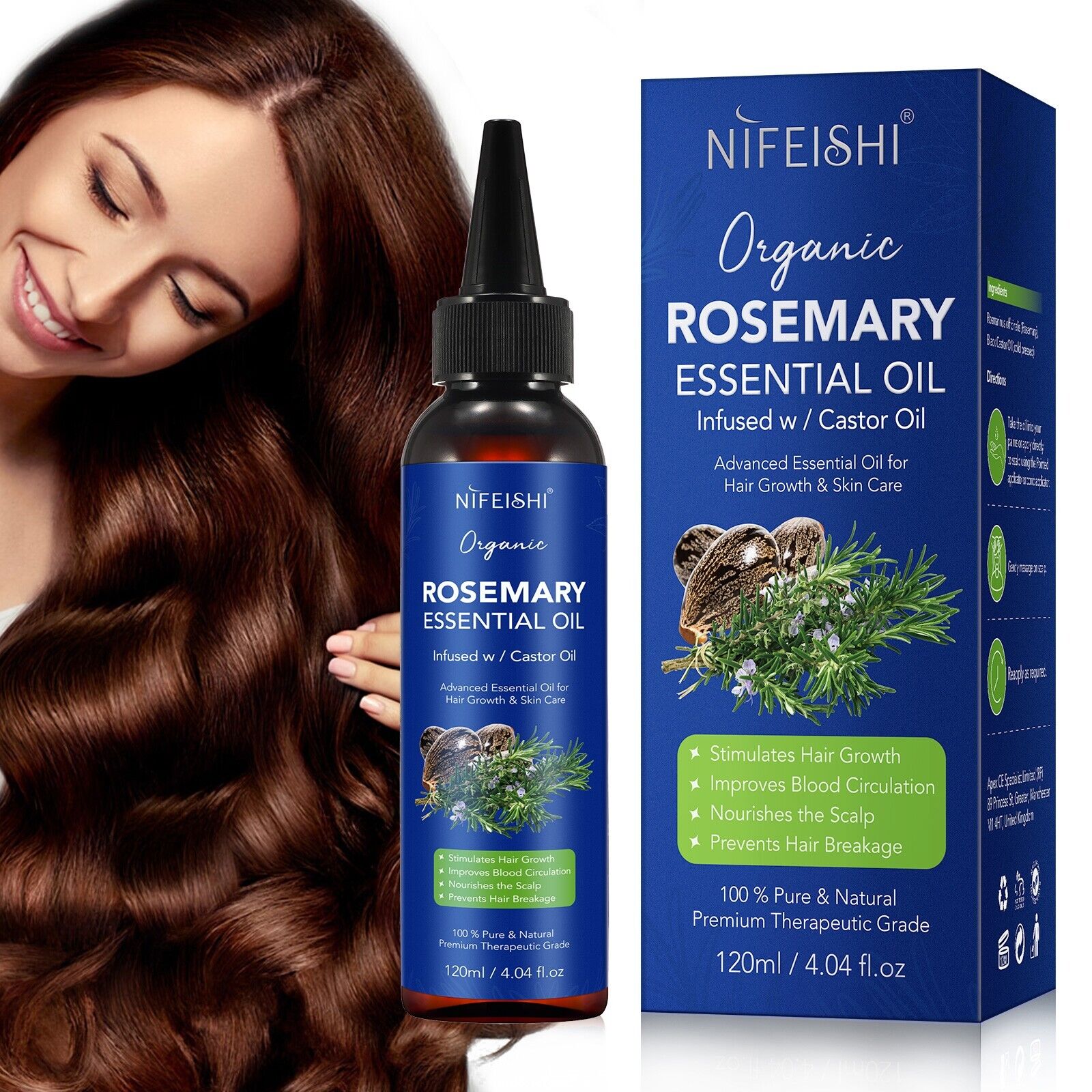 nifeishi organic rosemary essential oil 120 ml โ image 3