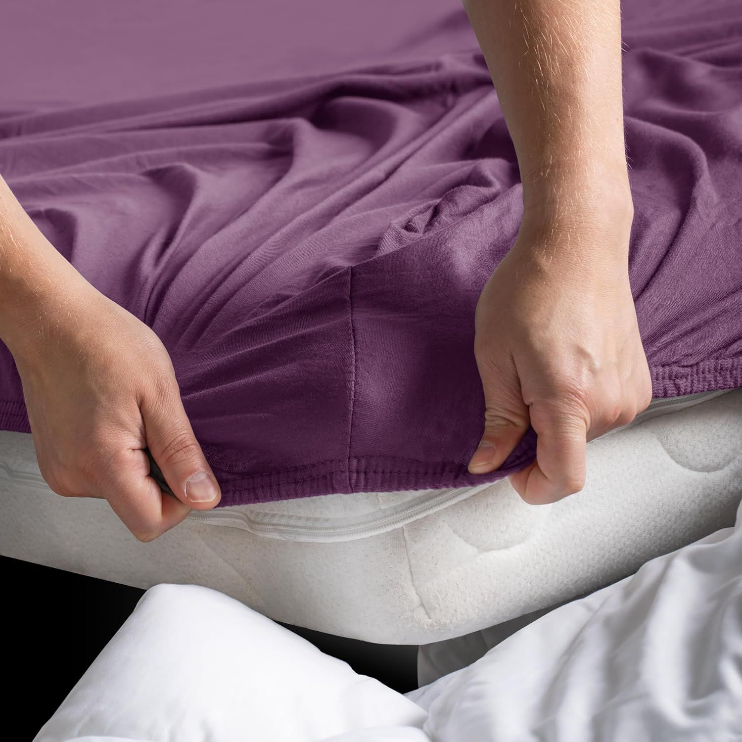Hotel Quality Fitted sheets - 2 Piece Fitted sheets -Breathable Bedding - Wrinkle, Fade, Stain Resistant- 26inch/40cm Deep Pocket Fitted Bed Sheet-Wrinkle and — image 3