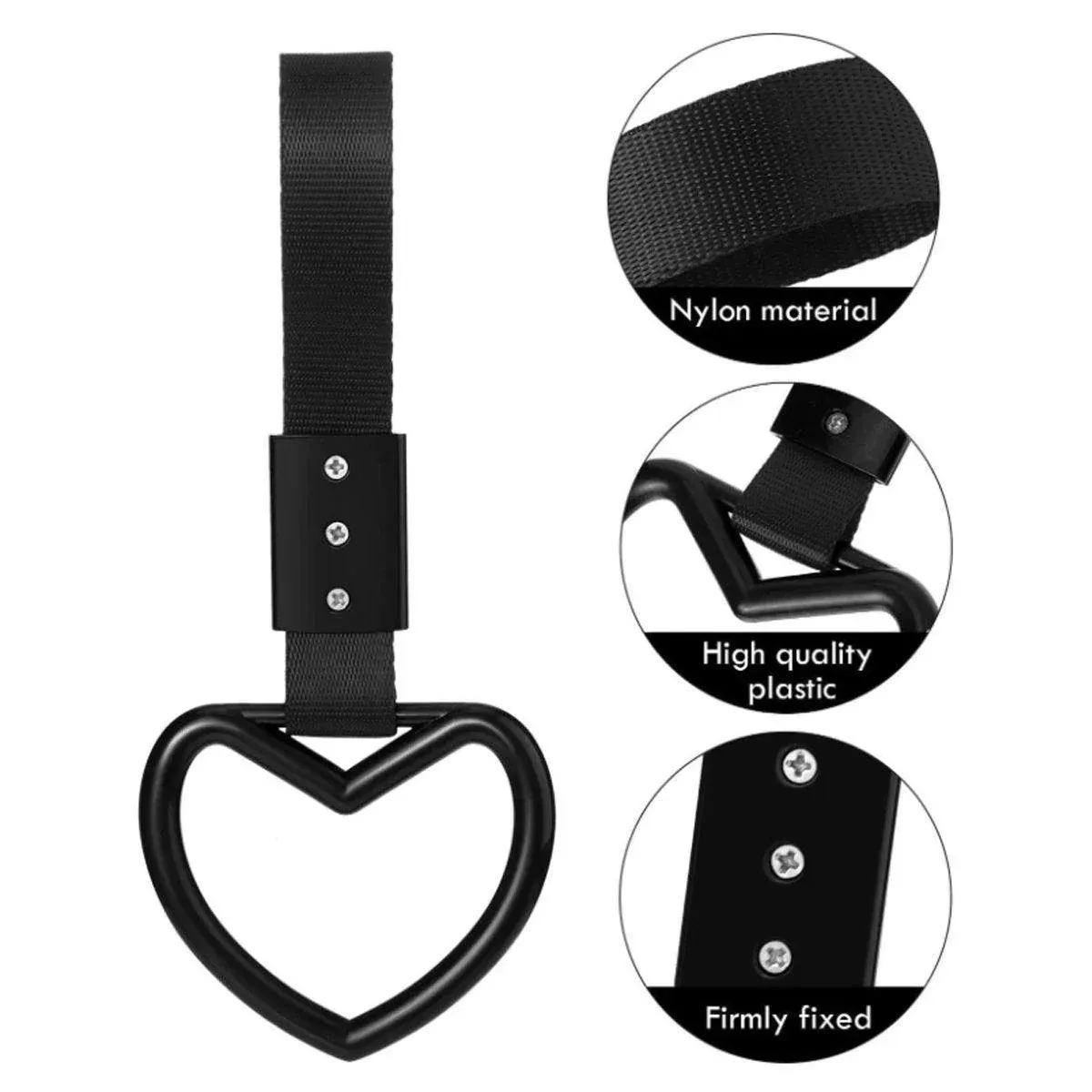 Heart Shaped Car Static Decorative Warning Ring Rear Bumper Interior Pull Ring — image 2