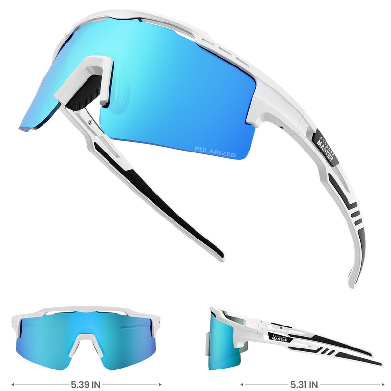 OutdoorMaster Hawk II Polarized Sports Sunglasses for Men Women, TAC 100% UV400 Protection TR90 Frame Cycling Sunglasses, Baseball Running Fishing Golf — image 2