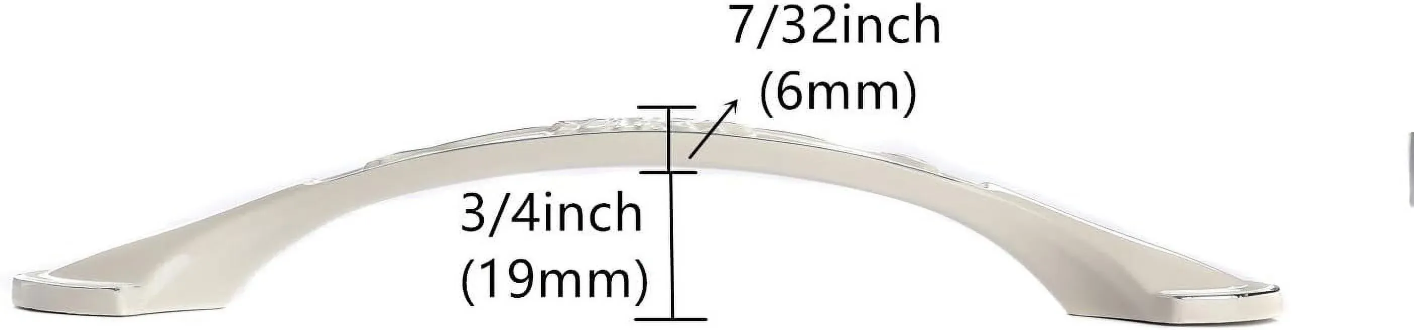 3 Pack Floral Cabinet Pull Handles, Solid Zinc Alloy Hardware, 3.8 In Hole Distance, Silver Ivory โ image 5