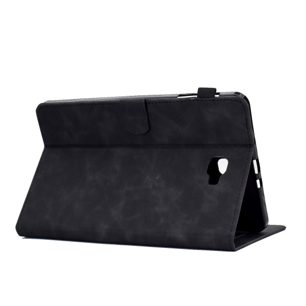 compatible with Samsung Galaxy Tab A 10.1 (2016) T580 / T585 Shockproof Case Pu Leather Butterfly Floral Pattern Printed Case Black โ image 4