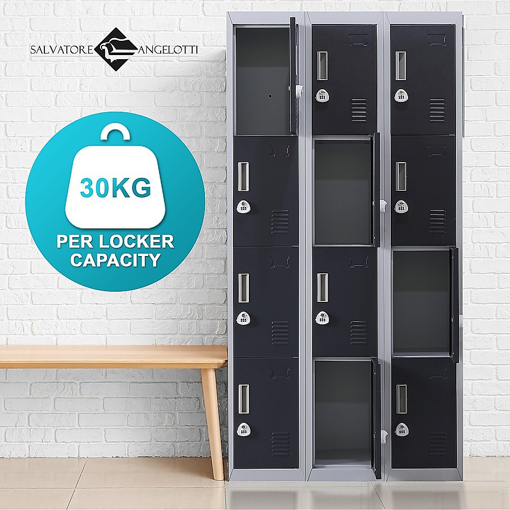 12-Door Locker for Office Gym Shed School Home Storage - 3-Digit Combination Lock โ image 6