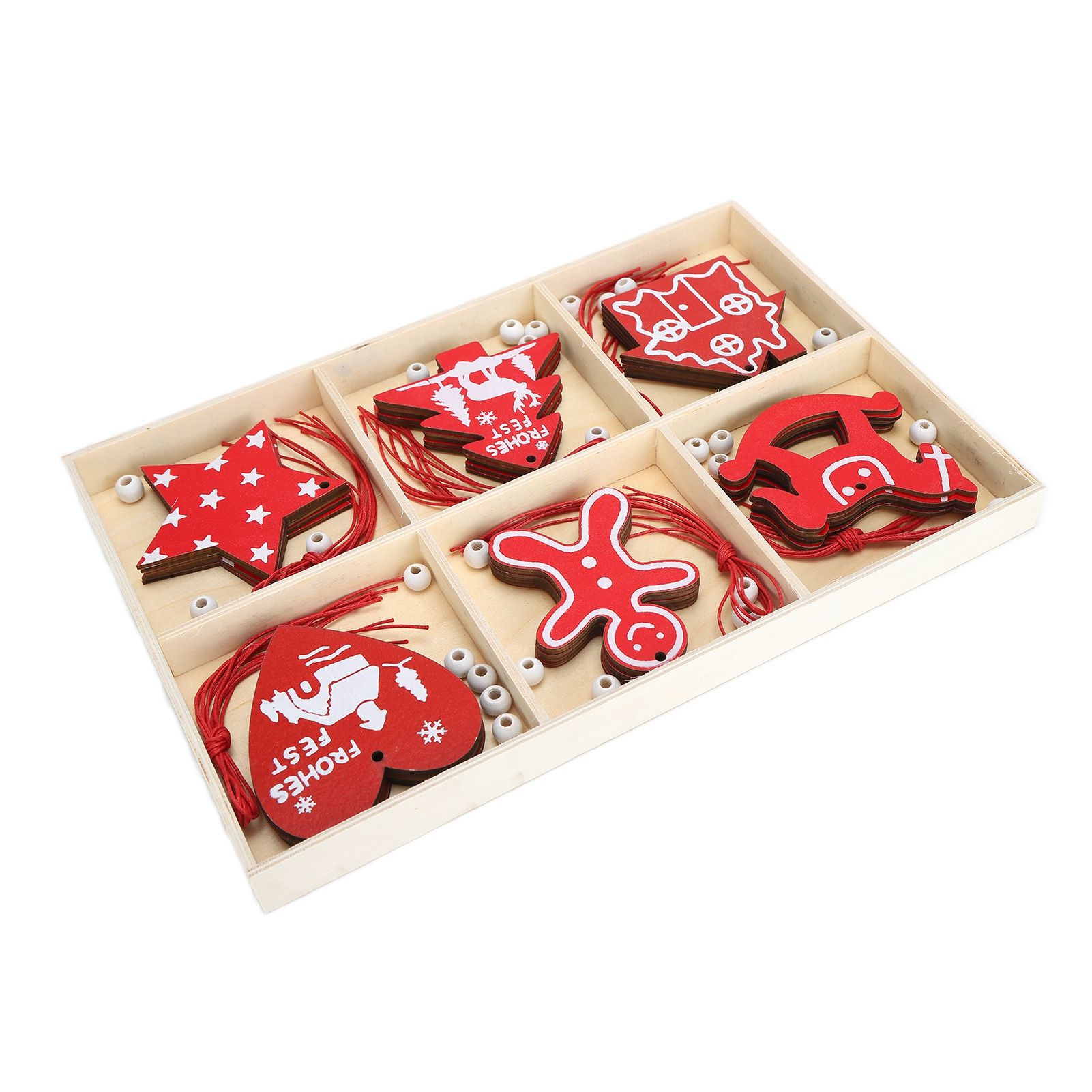 Wooden Hanging Ornaments DIY Christmas Tree Decorative Pendants Decoration AccessoriesJM02033 — image 3
