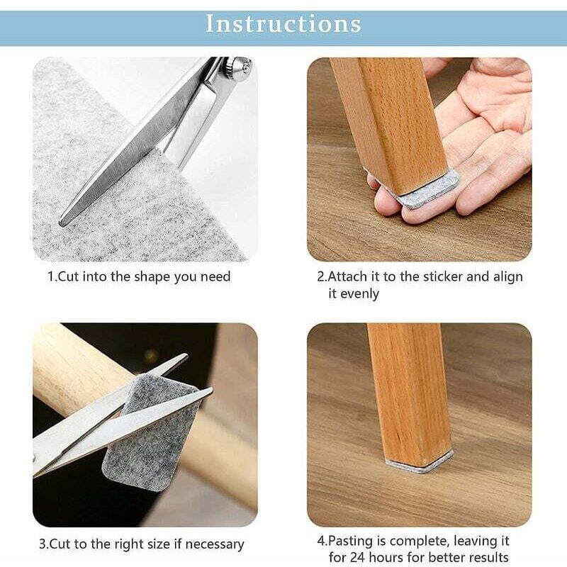 Patin Feutre Furniture Adhesive Slip, 3 Feutre of Protection Feutrine Adhesive Autocollante Furniture Patin Anti — image 4
